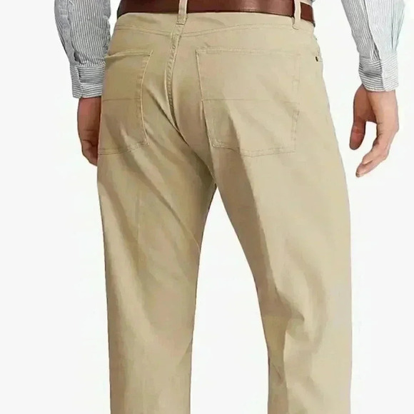 NEW Ralph Lauren Chaps Men's Size‎ 36 Beige Khaki Pants flat front NWT - Picture 2 of 12